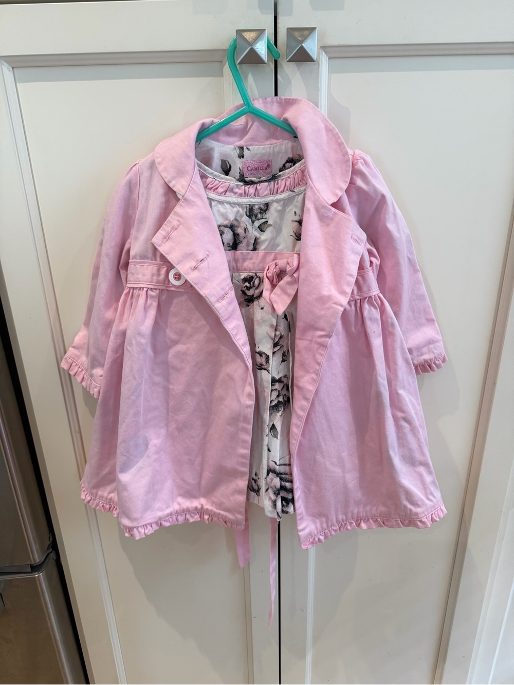 Camilla 18m Pink Floral Lined Coat and matching dress